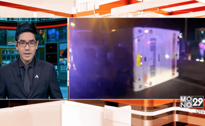 รถทัวร์เสียหลักพลิกคว่ำบาดเจ็บระนาว