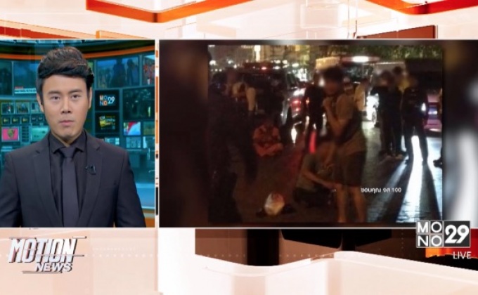 ชายคลุ้มคลั่งจี้คอตัวเองกลาง ถ.พระราม 2