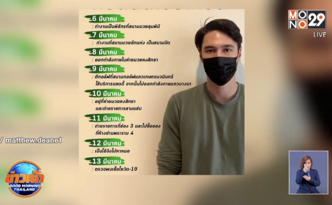 เหล่าดาราใกล้ชิด “แมทธิว” เผยผลตรวจโควิด-19
