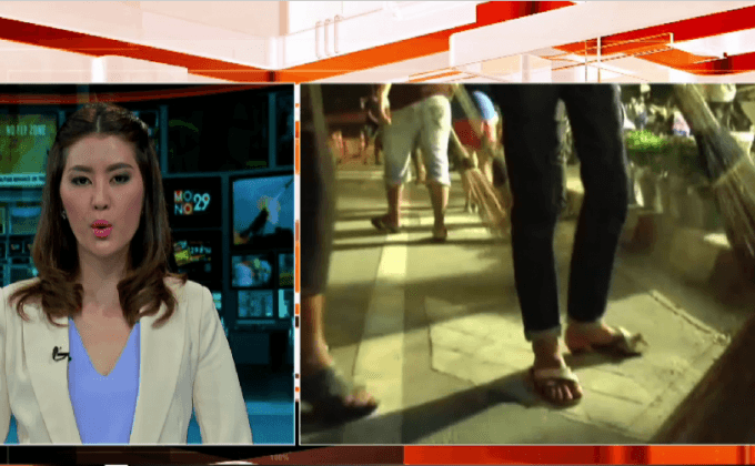 ตำรวจนำเด็กแว้นบำเพ็ญประโยชน์ช่วงสงกรานต์