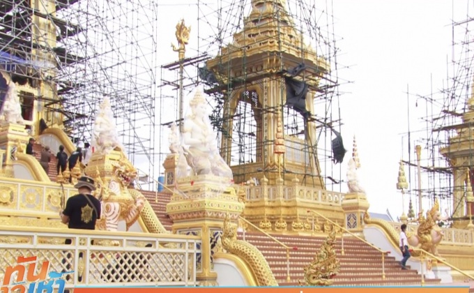 รองนายกฯ ตรวจความคืบหน้าเครื่องประกอบพระเมรุมาศ