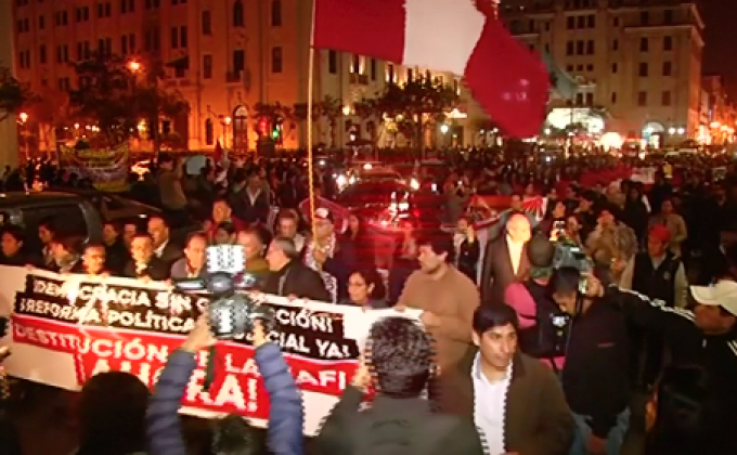 ​ชาวเปรูเดินขบวนเรียกร้องให้ปฏิรูปกระบวนการยุติธรรม