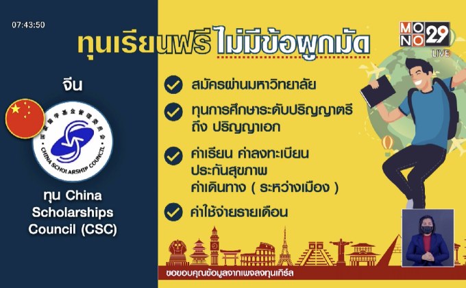 ทุนเรียนฟรีไม่มีข้อผูกมัด