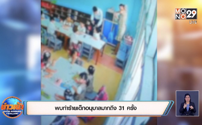 พบทำร้ายเด็กอนุบาลมากถึง 31 ครั้ง