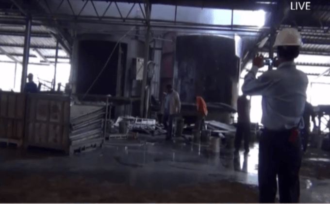 ไฟไหม้โรงงานผลิตกล่องใส่ชิ้นงาน  จ.ชลบุรี