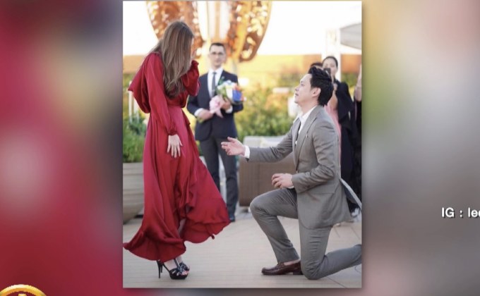 “ฟลุค เกริกพล” คุกเข่าขอ “นาตาลี” แต่งงาน หลังดูใจ 9 ปี