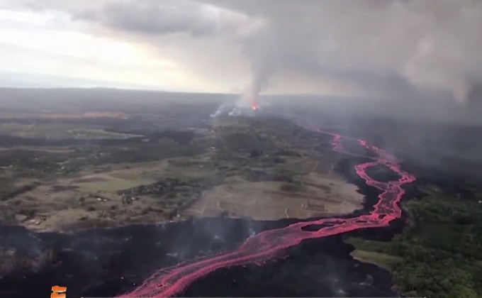 USGS เผยภาพการไหลบ่าของลาวาจากภูเขาไฟคิลาเว