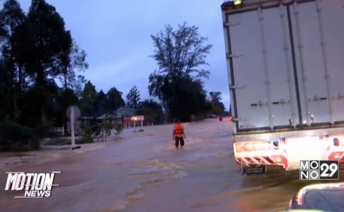 น้ำท่วม อ.หลังสวน จ.ชุมพร เริ่มคลี่คลาย