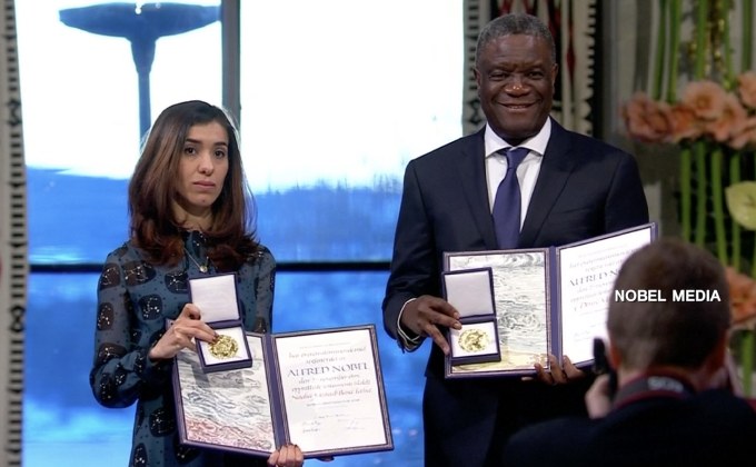 “แพทย์-นักเคลื่อนไหว” ขึ้นรับรางวัลโนเบลสันติภาพ