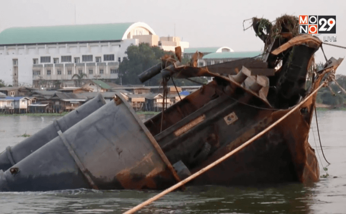 กู้ซากเรือบรรทุกทรายหนัก 700 ตัน