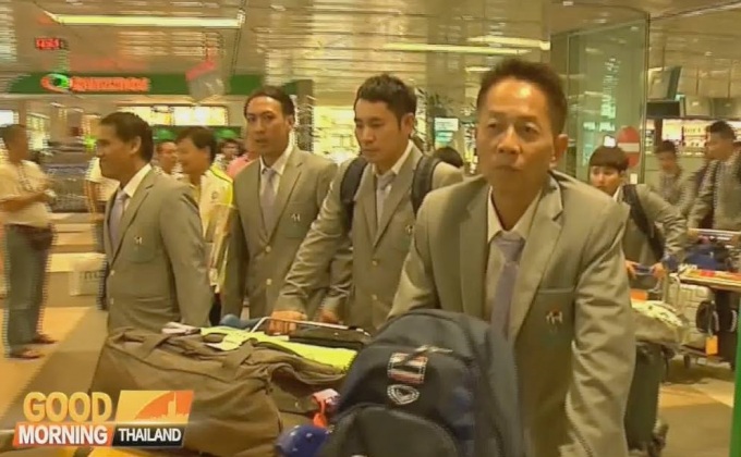 นักกีฬาไทยชุดใหญ่เดินทางถึงสิงคโปร์