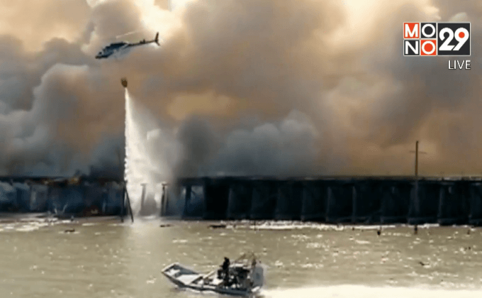 ไฟไหม้สะพานรถไฟในสหรัฐฯ