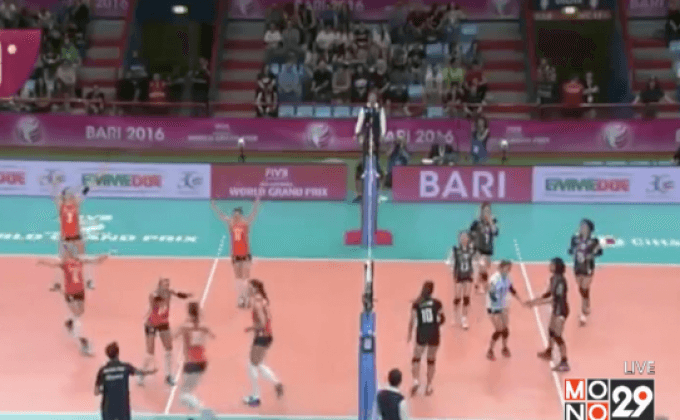 วอลเลย์สาวไทยพ่ายเนเธอร์แลนด์ 0-3 เซต