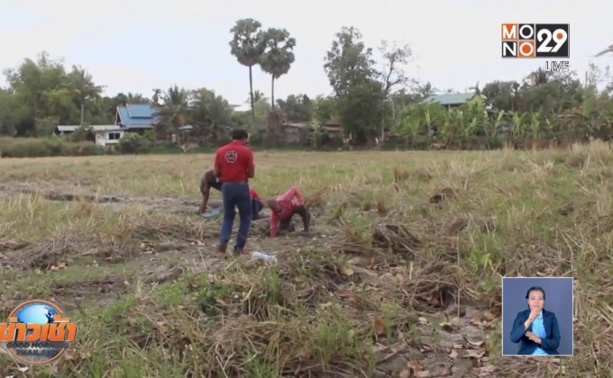 ชาวนาล่าปลาไหล สร้างรายได้ช่วงแล้ง