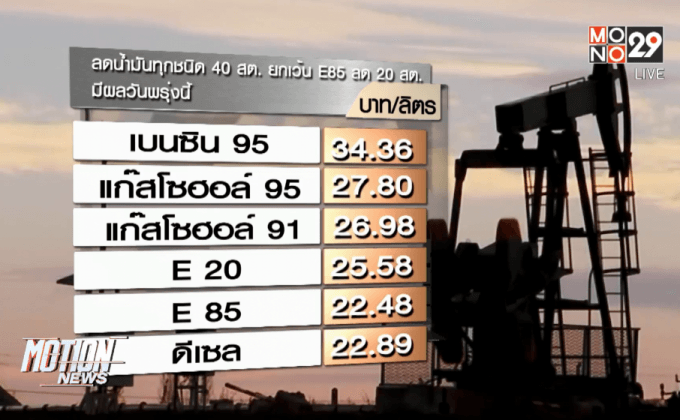 ปตท.-บางจาก ลดน้ำมันทุกชนิด มีผลพรุ่งนี้