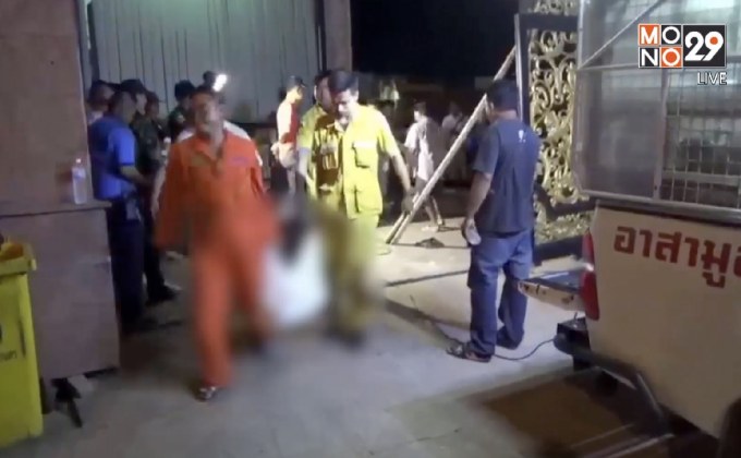 ประตูอัลลอยด์ล้มทับ รปภ.ดับ