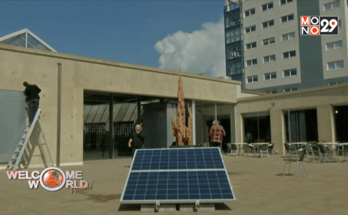 สกัดน้ำในอากาศด้วยรูปปั้นพลังแสงอาทิตย์