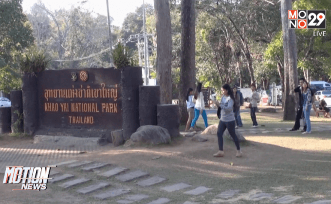 นักท่องเที่ยวจำนวนมากสัมผัสอากาศบนเขาใหญ่