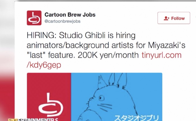 Studio Ghibli ประกาศรับสมัครร่วมงานโปรเจกต์ใหม่ “ฮายาโอะ มิยาซากิ”