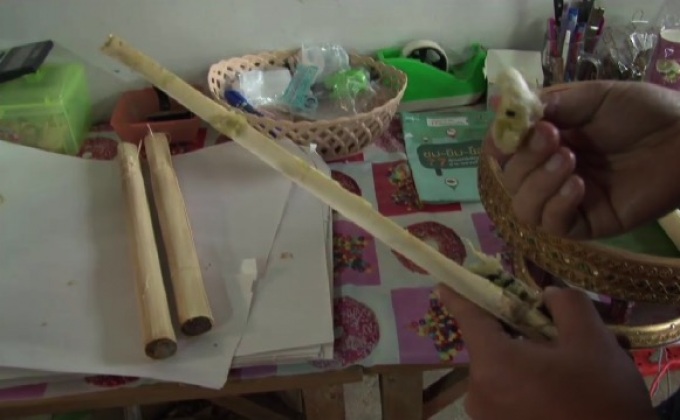 ข้าวหลามแจ้ง กระบอกเดียวยาวเป็นเมตร