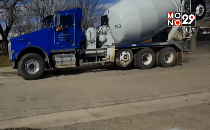 เด็ก 11 ขวบขโมยรถโม่ปูนซิ่งในสหรัฐฯ