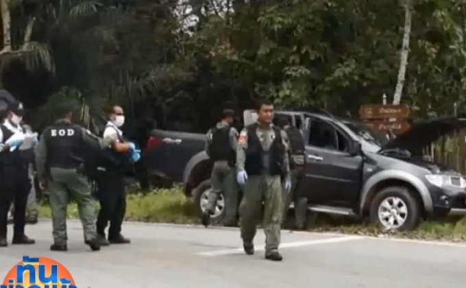 ปล้นรถ อบต.โฆษิต จ.นราธิวาส ประกอบระเบิด