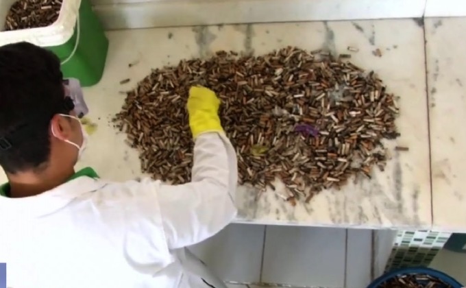 โรงงานรีไซเคิลก้นบุหรี่ในบราซิล