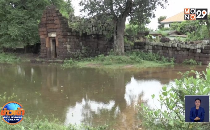 วิตกปราสาทปรางค์พลสงครามทรุดหลังน้ำไหลท่วม
