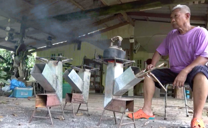 ไอเดียกระฉูด ประดิษฐ์ “เตาจรวด” แก้ปัญหาแก๊สแพง