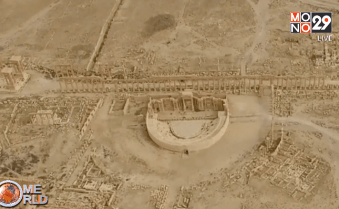 ภาพถ่ายทางอากาศเมืองแพลไมราหลังซีเรียยึดคืนจาก IS