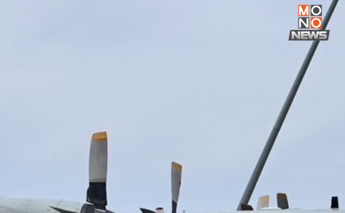 ภาพเหตุการณ์ C-130 ไถลลานจอดชนเสาไฟฟ้าสนามบินสมุย