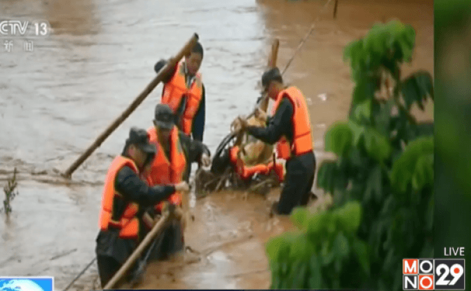 น้ำท่วมทางตะวันตกเฉียงใต้ของจีนตาย 7 คน