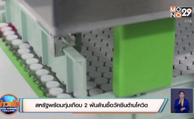 สหรัฐพร้อมทุ่มเกือบ 2 พันล้านซื้อวัคซีนต้านโควิด