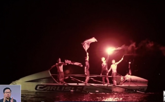 สถิติใหม่พายเรือข้ามมหาสมุทรใน 35 วัน