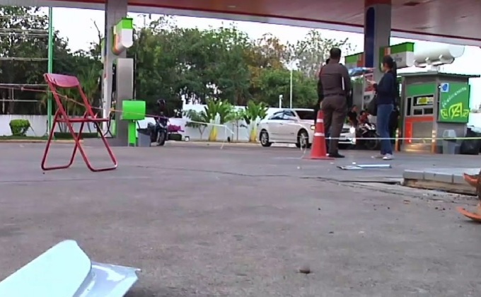 ระทึก! ยิงสนั่นกลางปั้มน้ำมันเมืองขอนแก่น 