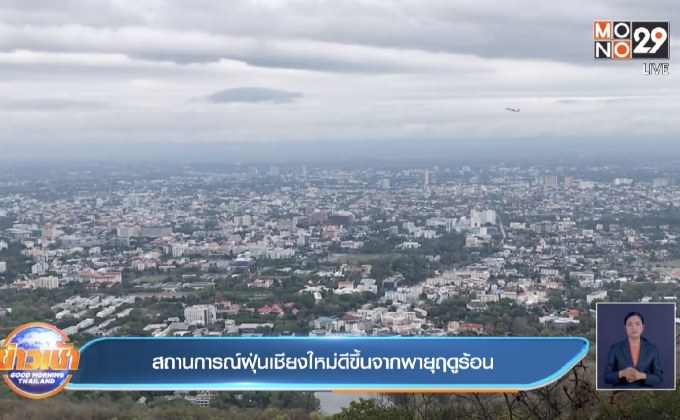 สถานการณ์ฝุ่นเชียงใหม่ดีขึ้นจากพายุฤดูร้อน