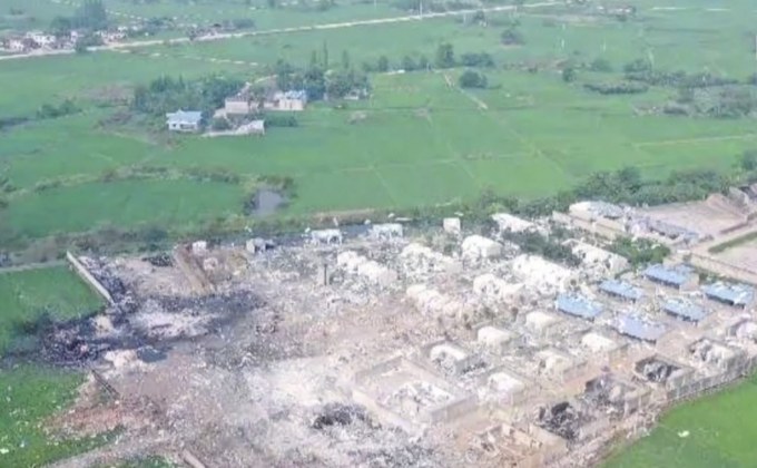 ​ภาพนาทีเกิดเหตุโรงงานพลุระเบิดในจีน