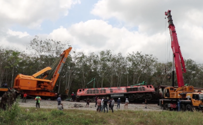 เร่งตรวจสอบรถไฟตกราง จ.ตรัง – จ.สงขลา