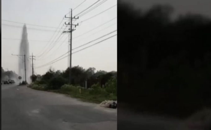 ท่อประปาแตกในเกาหลีใต้