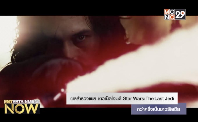 ผลสำรวจเผย ชาวเน็ตโจมตี Star Wars: The Last Jedi กว่าครึ่งเป็นชาวรัสเซีย
