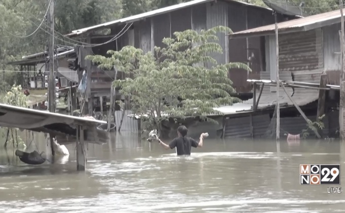 ชุมชนริมแม่น้ำ จ.ชัยนาท น้ำทะลักท่วม