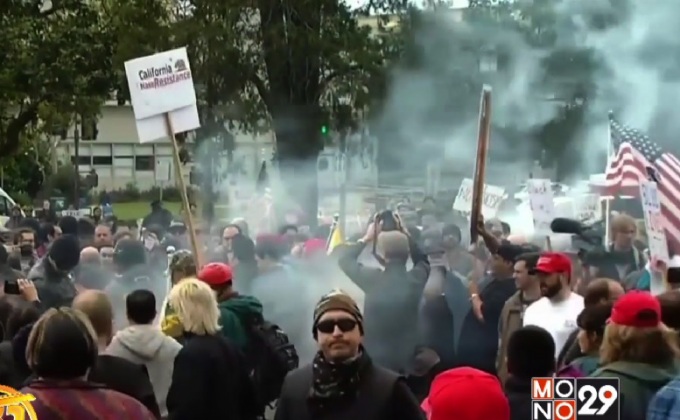 เหตุปะทะระหว่างผู้ชุมนุมสนับสนุน-ต่อต้าน “ทรัมป์”