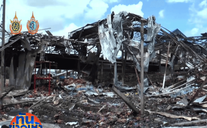 เพลิงไหม้-อาคารถล่มตลาดสดเชียงยืน เสียหายกว่า 45 ล้าน