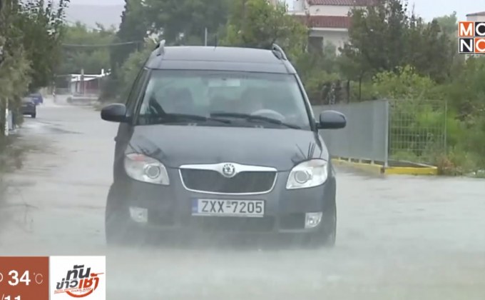 กรีซเผชิญน้ำท่วมฉับพลันหลังพายุถล่ม