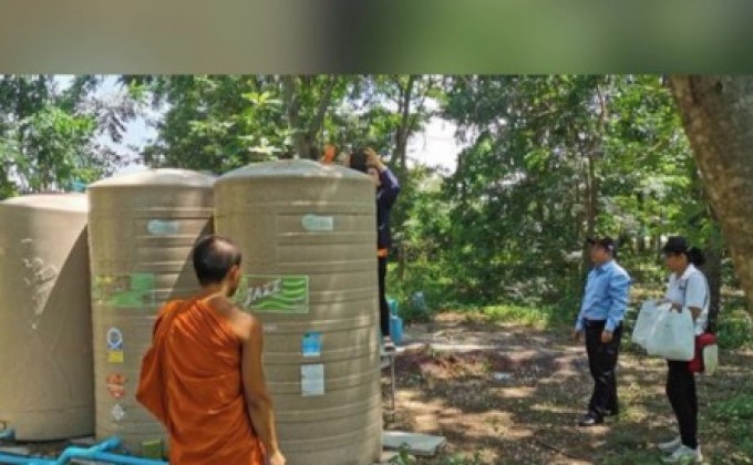 ลอบวางยาฉีดหญ้าในถังเก็บน้ำวัด