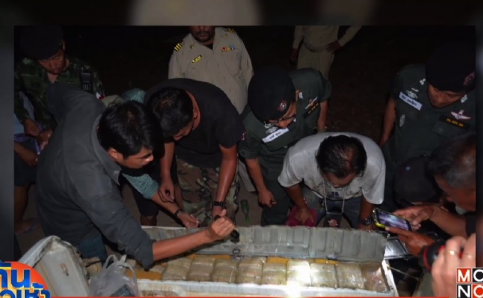 จับยาบ้าล็อตใหญ่ ข้ามชายแดนกาญฯ มูลค่าเกือบ60ล้านบาท