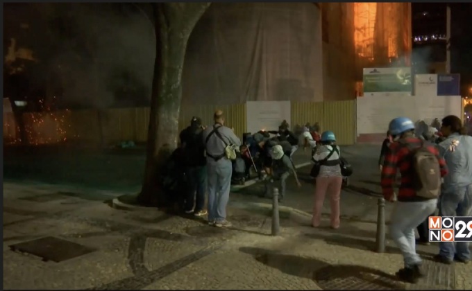 ผู้ประท้วงผู้นำบราซิลปะทะตำรวจ