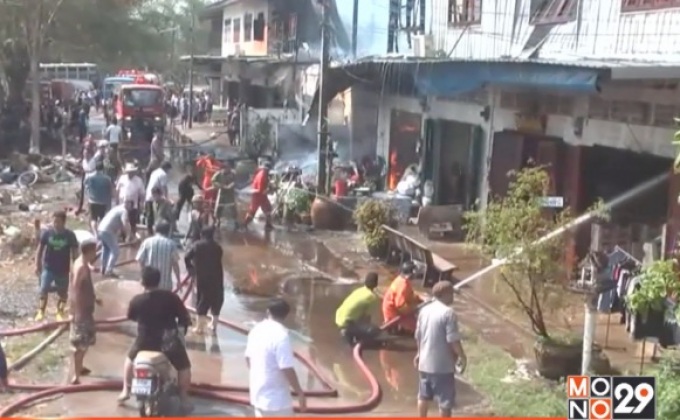 เพลิงไหม้วอดห้องแถว อ.หนองแค จ.สระบุรี