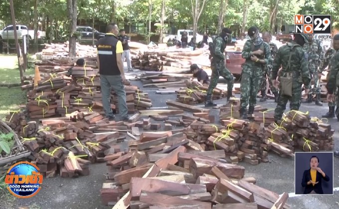 จับไม้พะยูงท่อนและแปรรูปเตรียมส่งออกนอกประเทศมูลค่า 40 ล้านบาท