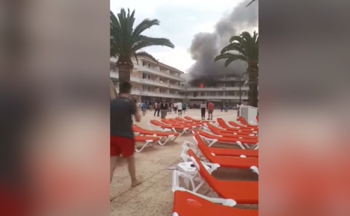 ไฟไหม้ที่โรงแรมในสเปน